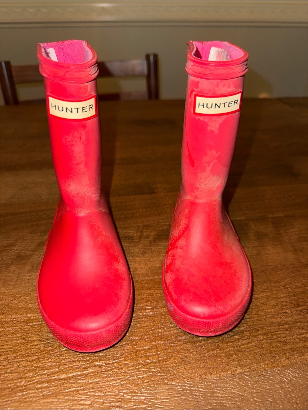 Hunter Kids Bright Pink Waterproof Rain Boots
